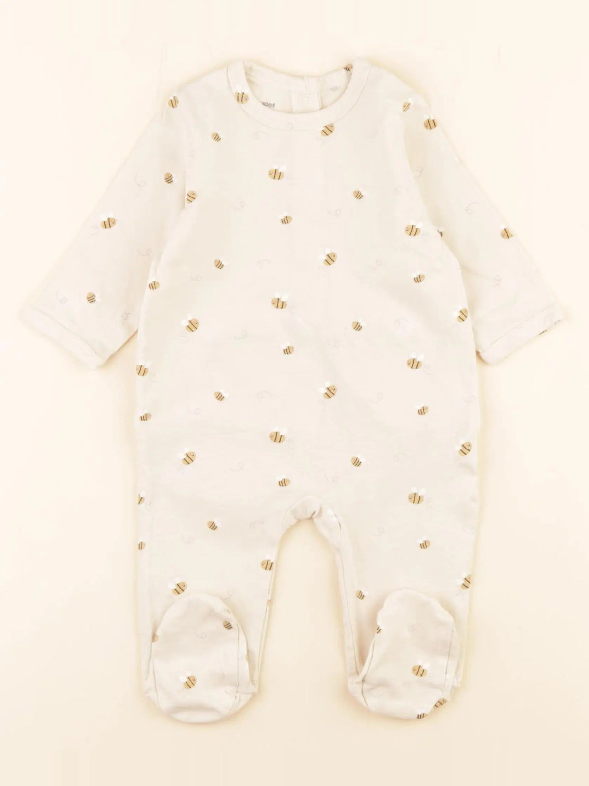 Vertbaudet - pyjama coton beige - 3 mois