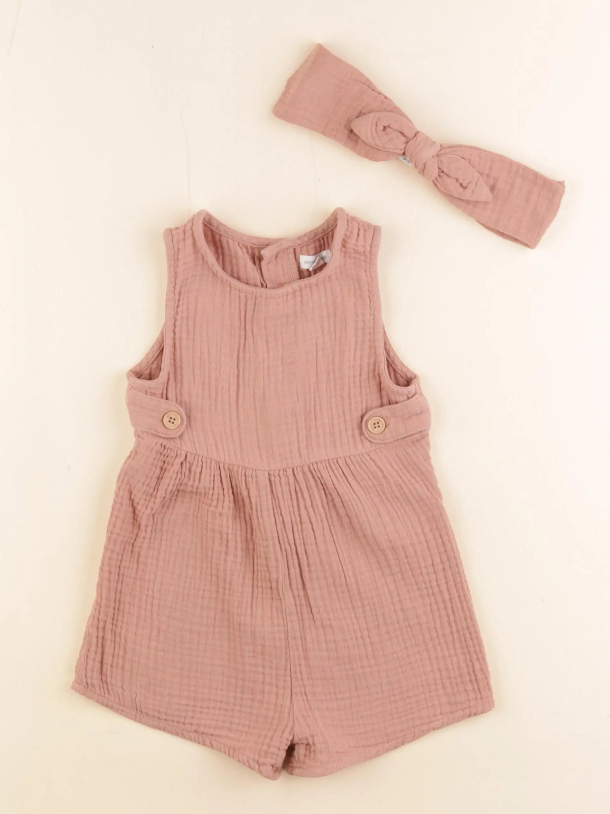 Vertbaudet - combinaison rose - 24 mois