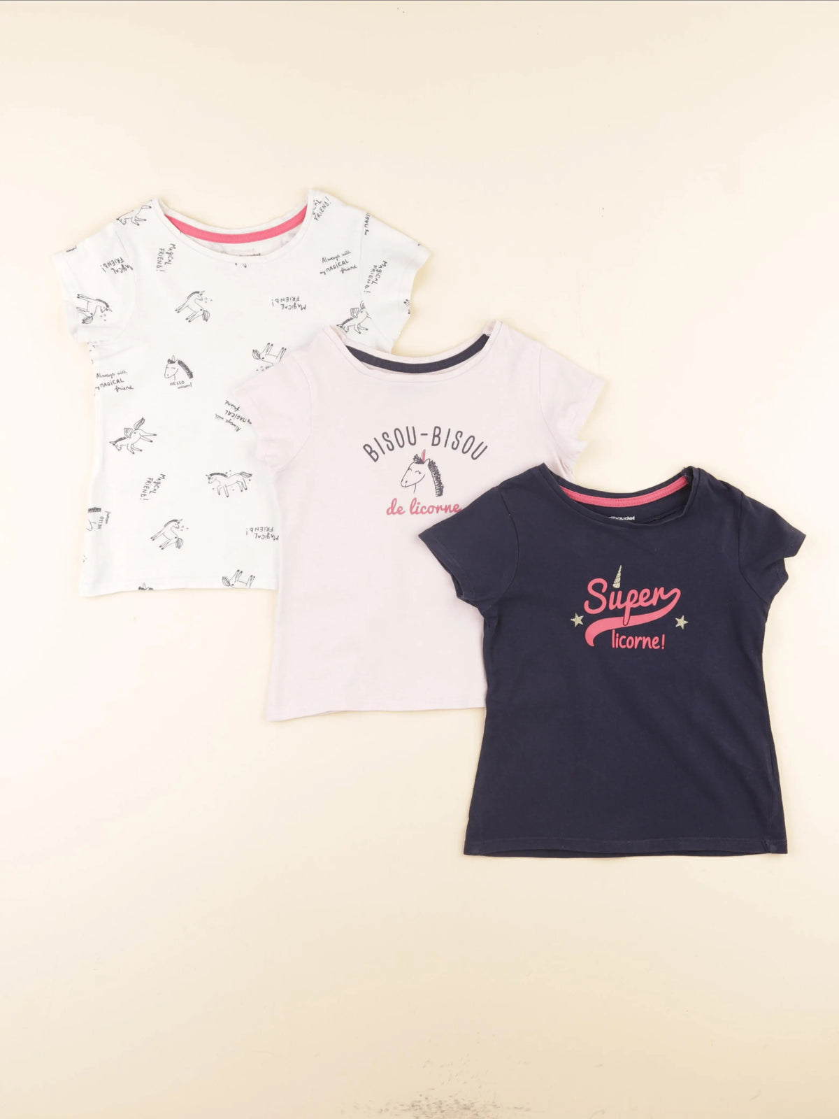 Vertbaudet - lot de 3 tee-shirts multicolore - 3 ans