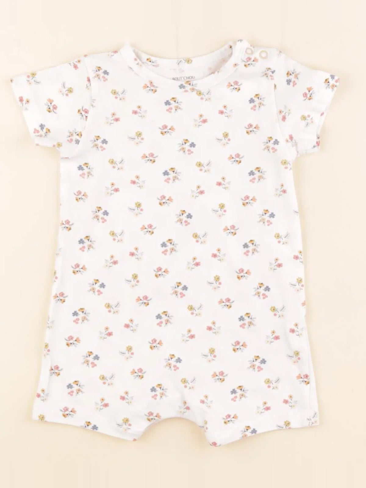 Boutchou - pyjama coton blanc, multicolore - 6 mois