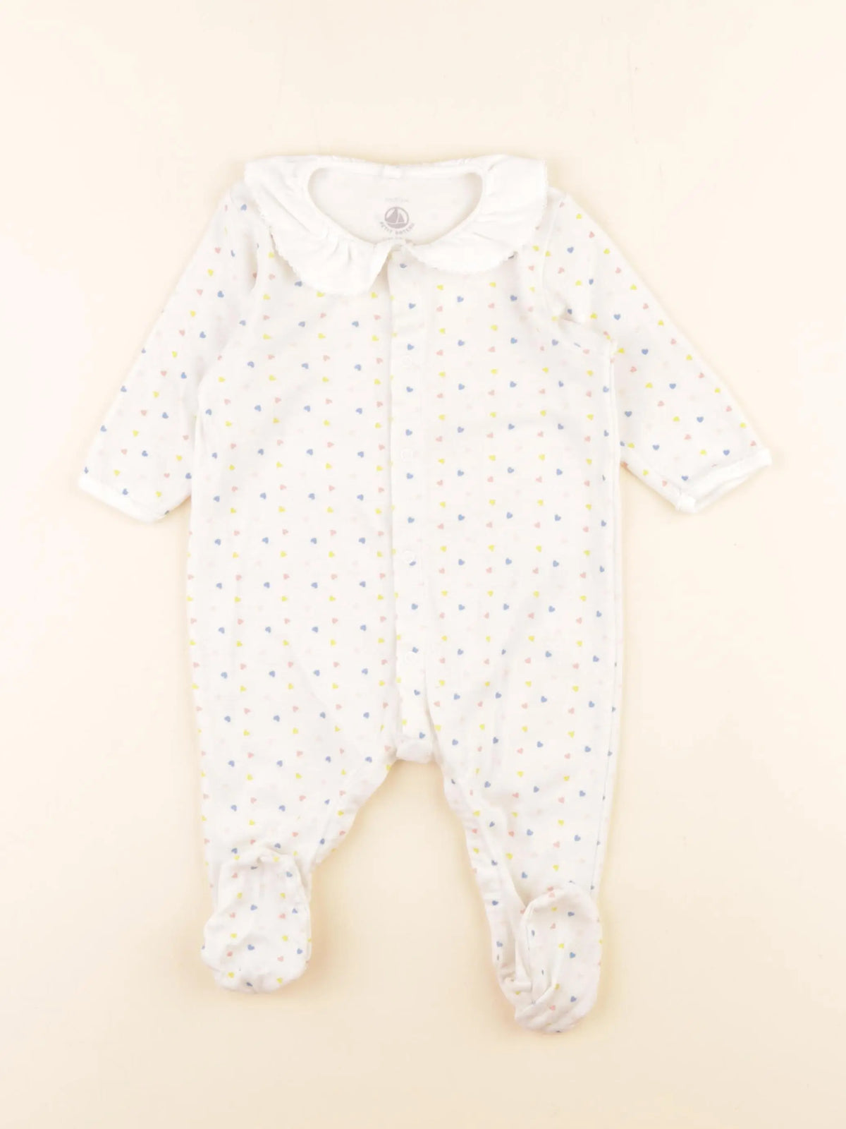 Petit Bateau - pyjama coton beige, multicolore - 6 mois