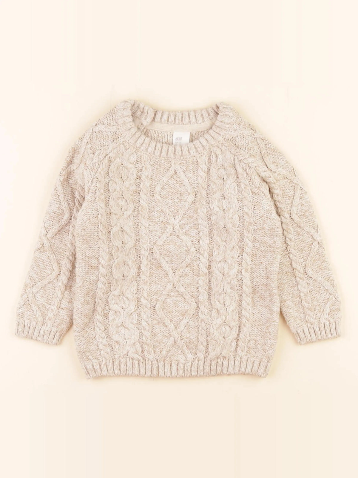 H&M - pull beige - 18/24 mois