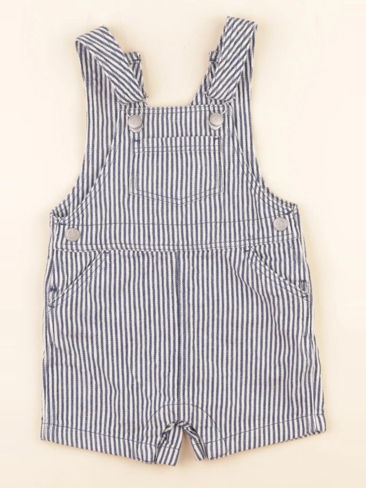 Petit Bateau - salopette blanc, bleu - 6 mois