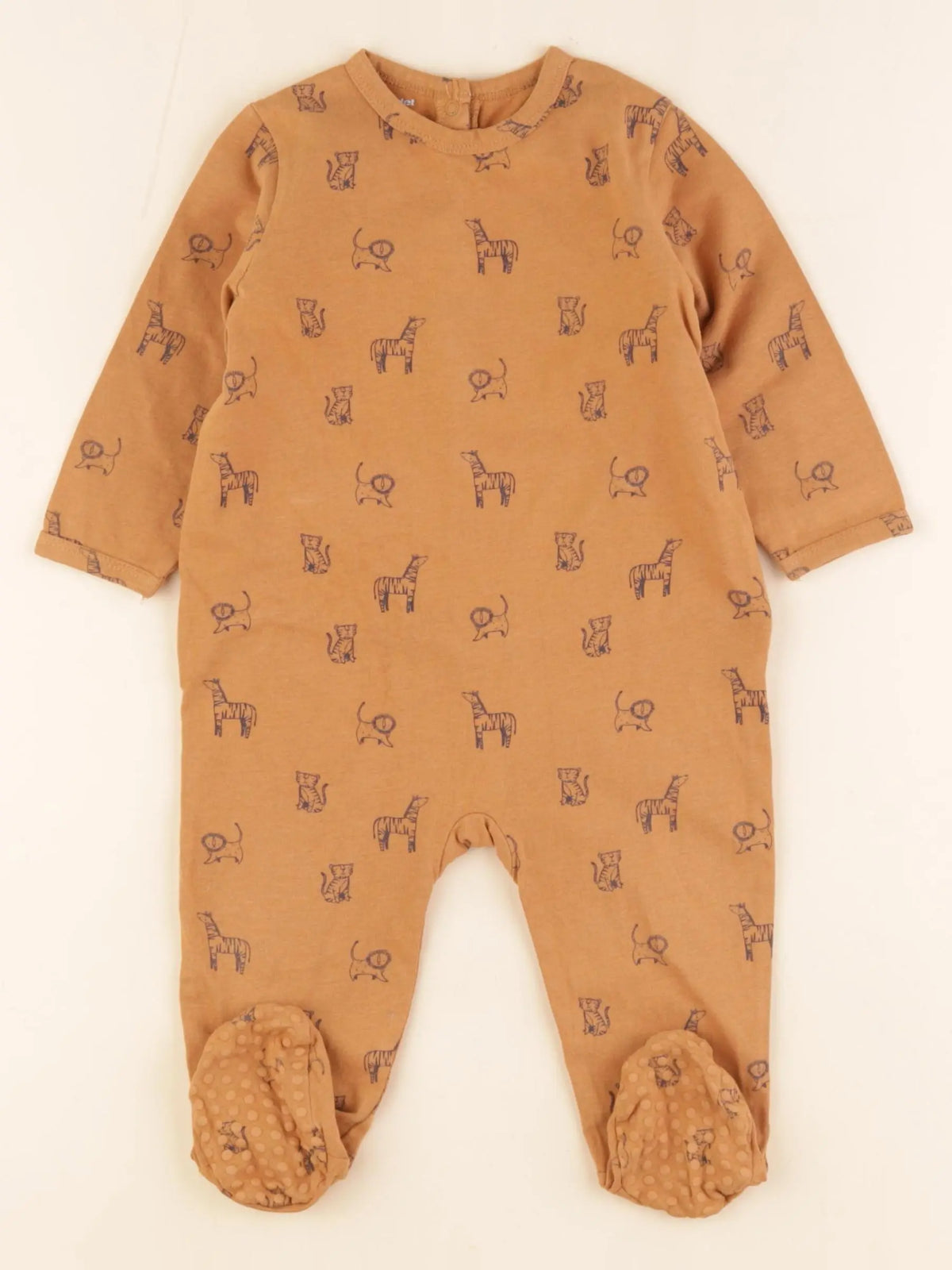 Vertbaudet - pyjama coton marron - 12 mois