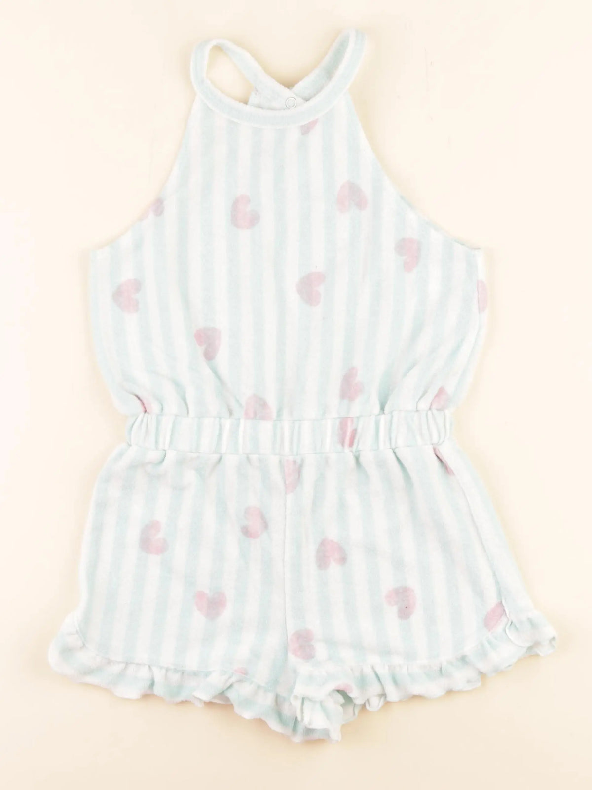 Vertbaudet - combinaison bleu, blanc, rose - 8 ans