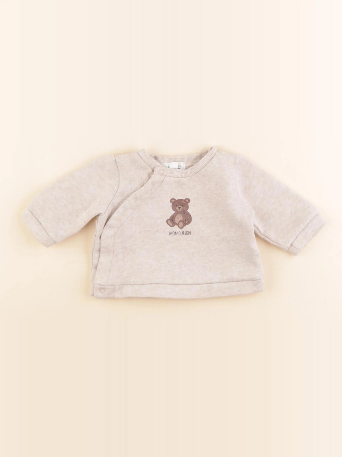 Vertbaudet - sweat marron - 1 mois