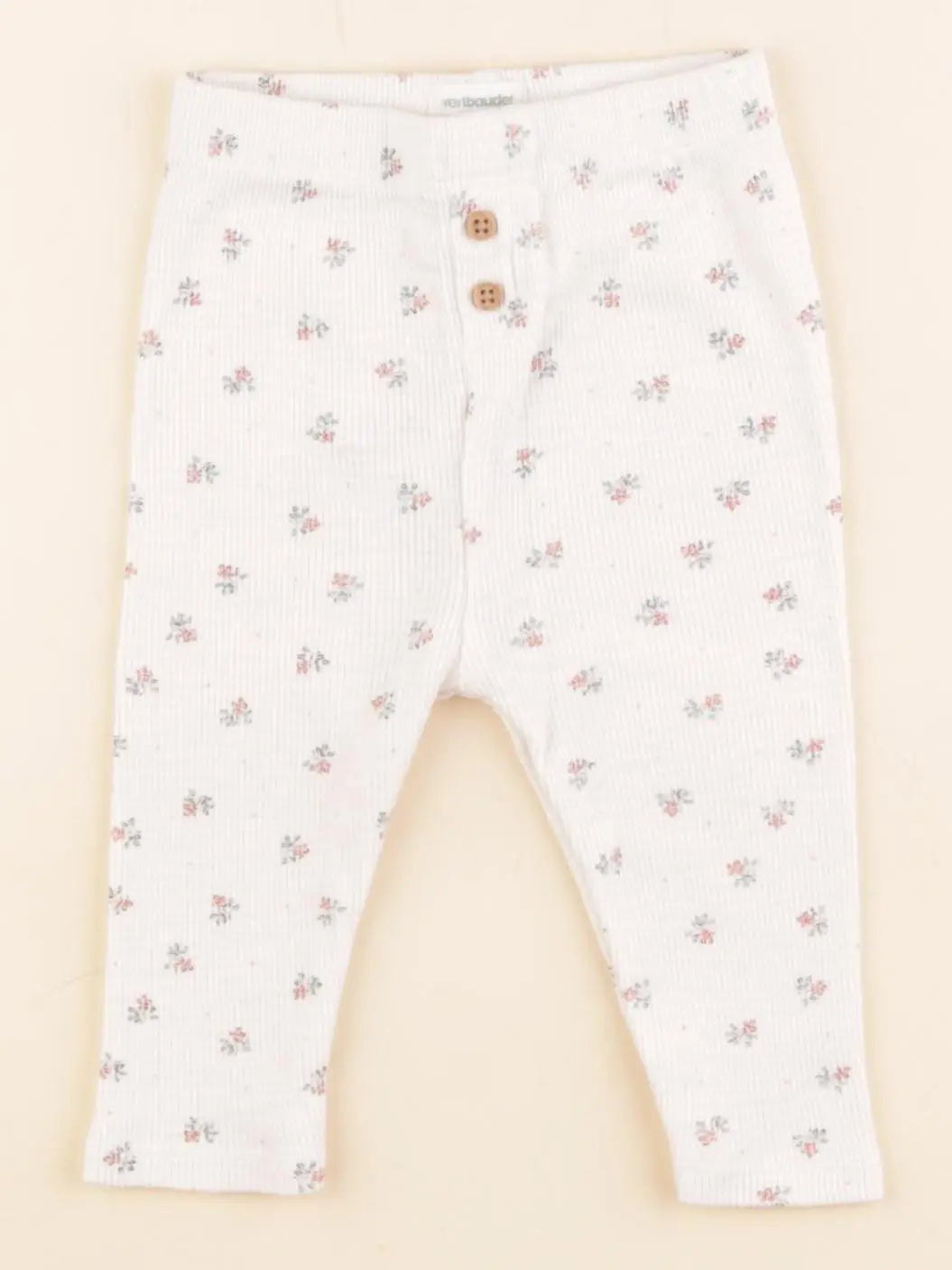 Vertbaudet - legging beige - 9 mois
