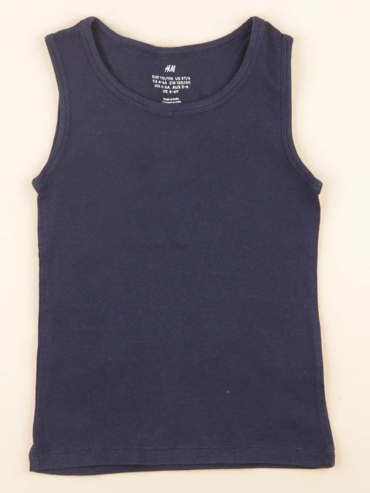 H&M - débardeur bleu - 4/6 ans