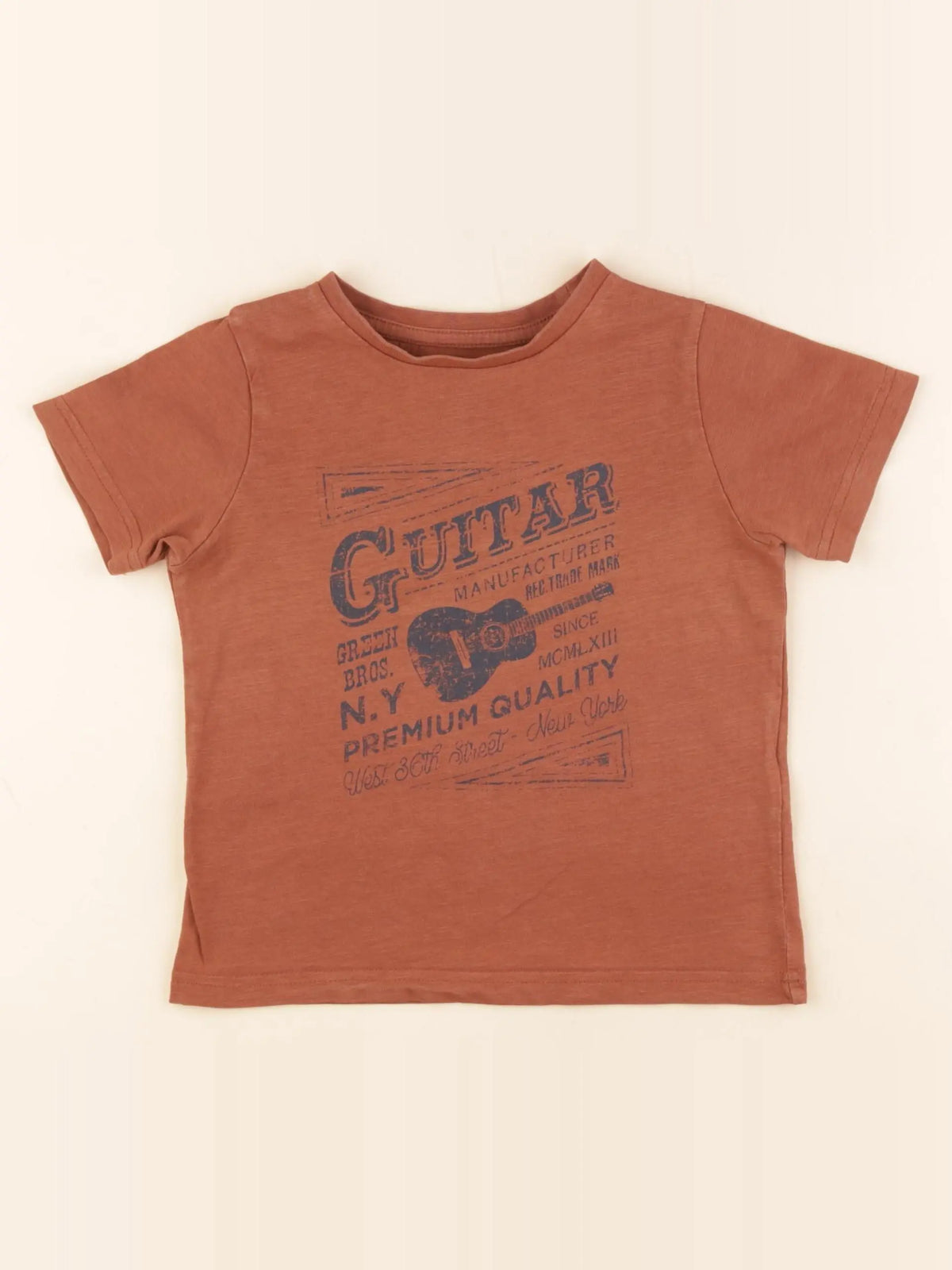 Vertbaudet - tee-shirt marron - 4 ans