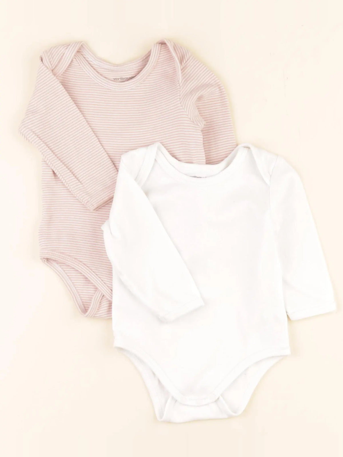 Vertbaudet - lot de 2 bodies en coton multicolore - 9 mois