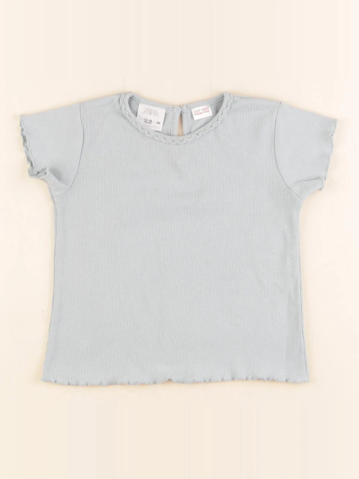 Zara - tee-shirt bleu - 12/18 mois