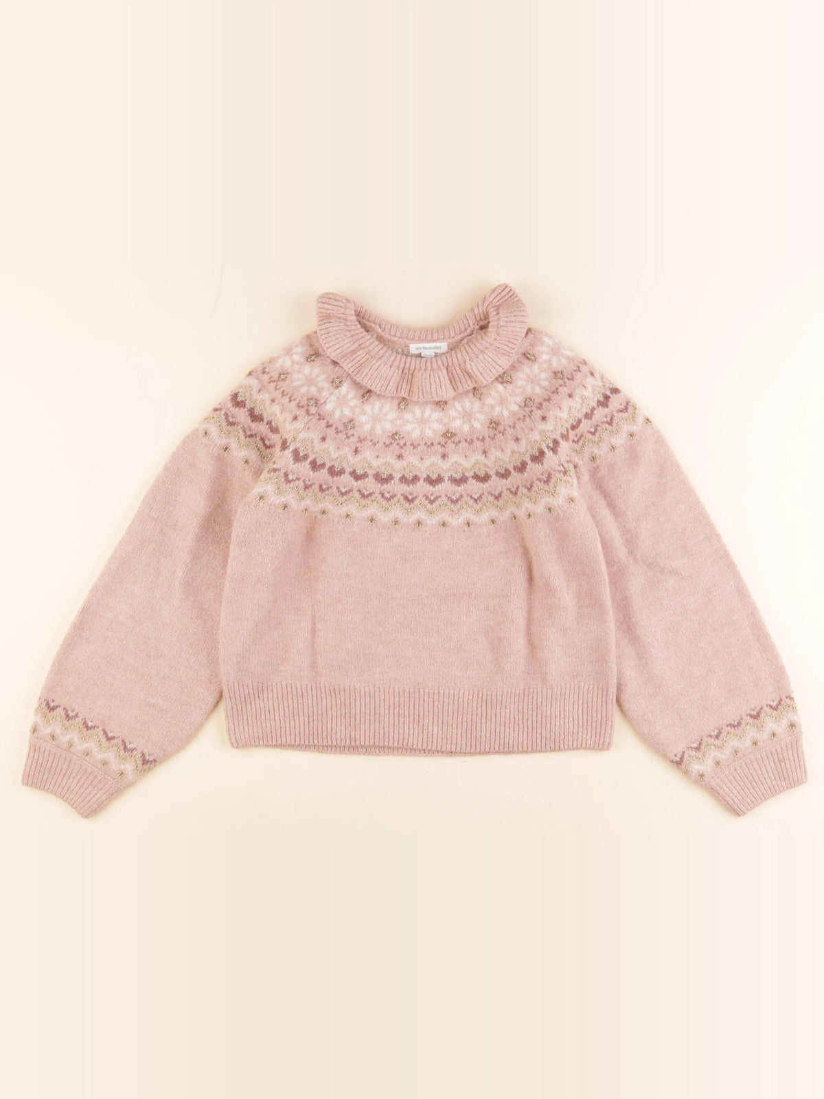 Vertbaudet - pull rose - 8 ans