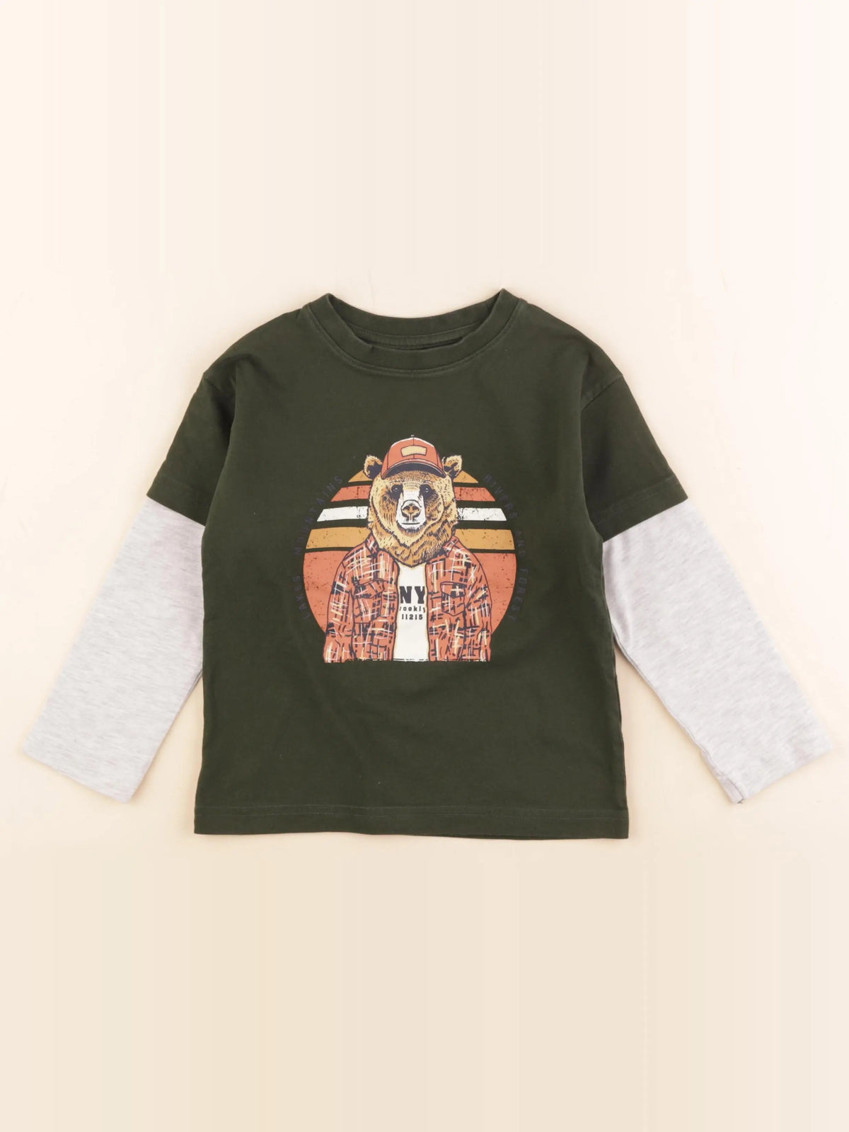 Vertbaudet - tee-shirt vert - 5 ans