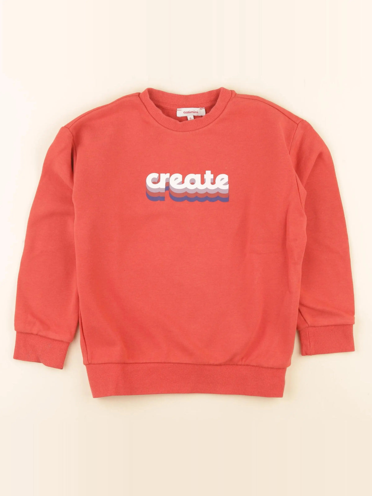 Catimini - sweat orange - 6 ans