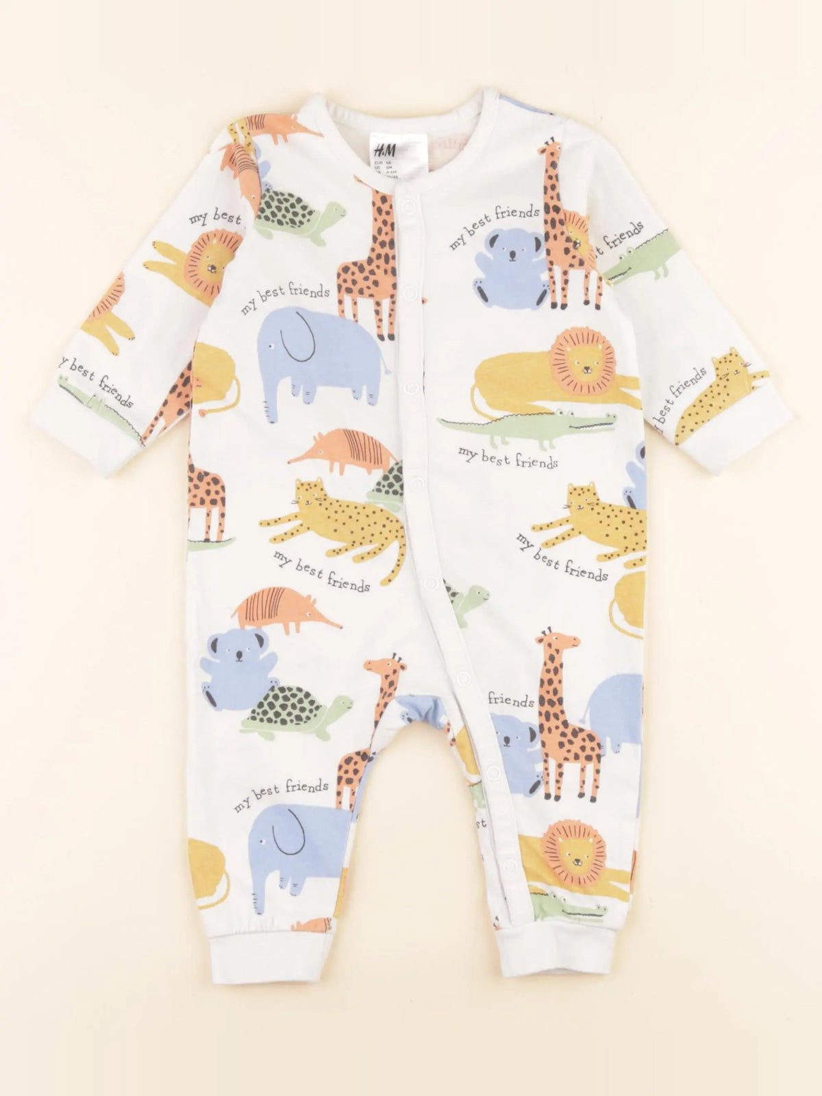 H&M - pyjama coton multicolore - 4/6 mois