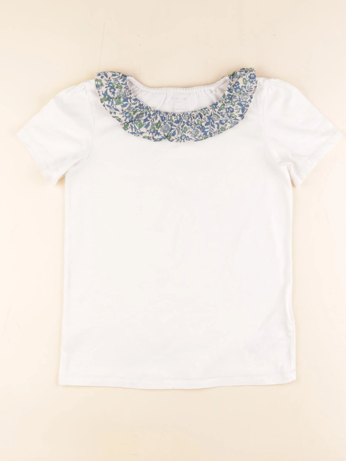 Cyrillus - tee-shirt blanc, bleu - 12 ans