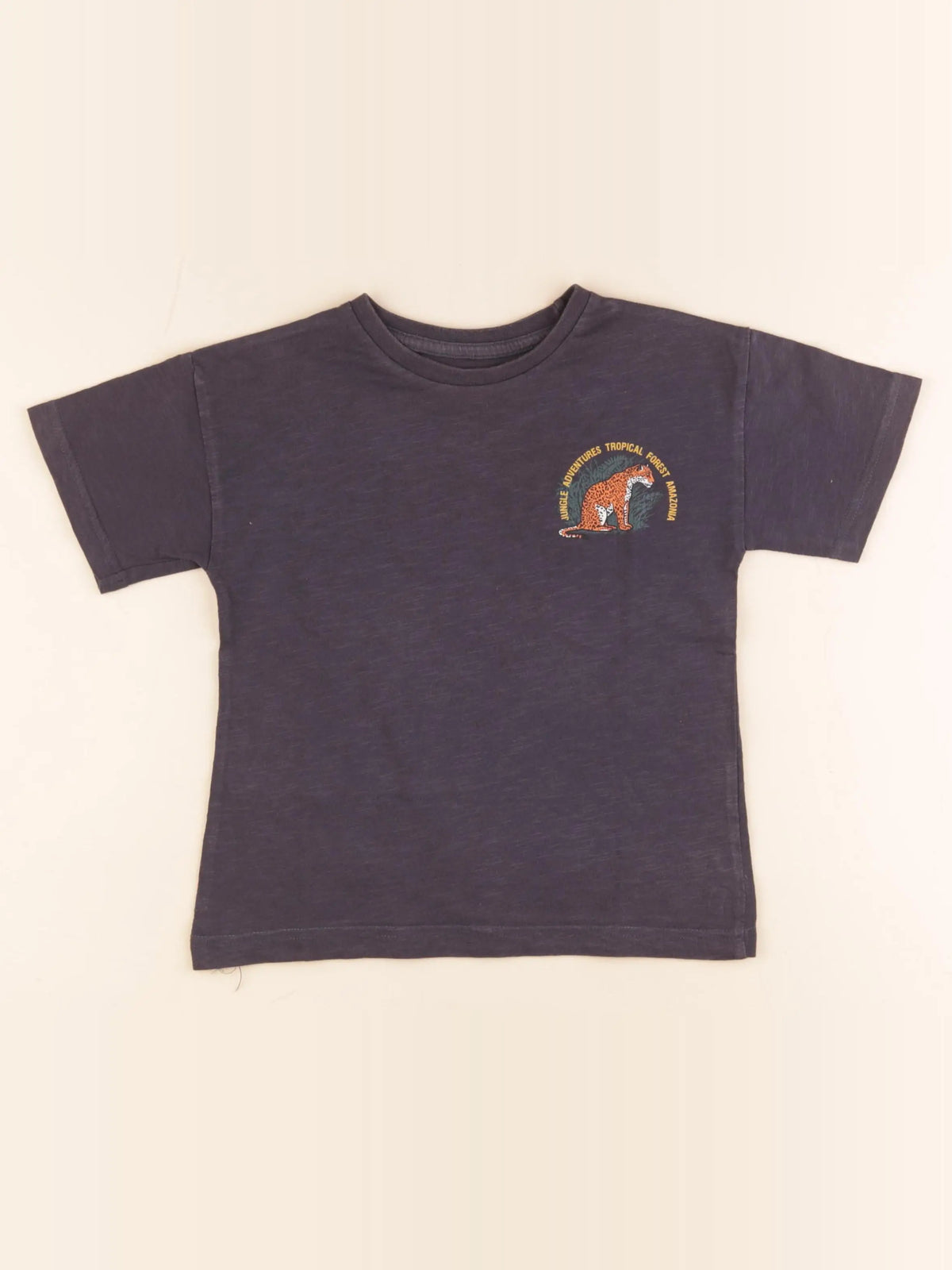 Vertbaudet - tee-shirt imprimé au dos gris - 5 ans