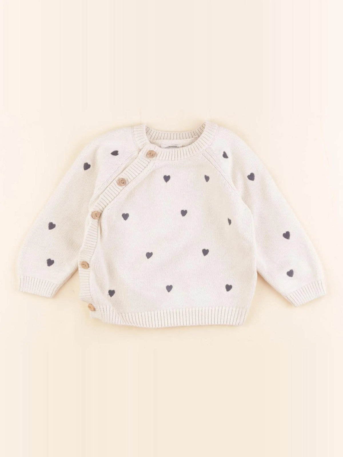 Vertbaudet - pull beige - 9 mois
