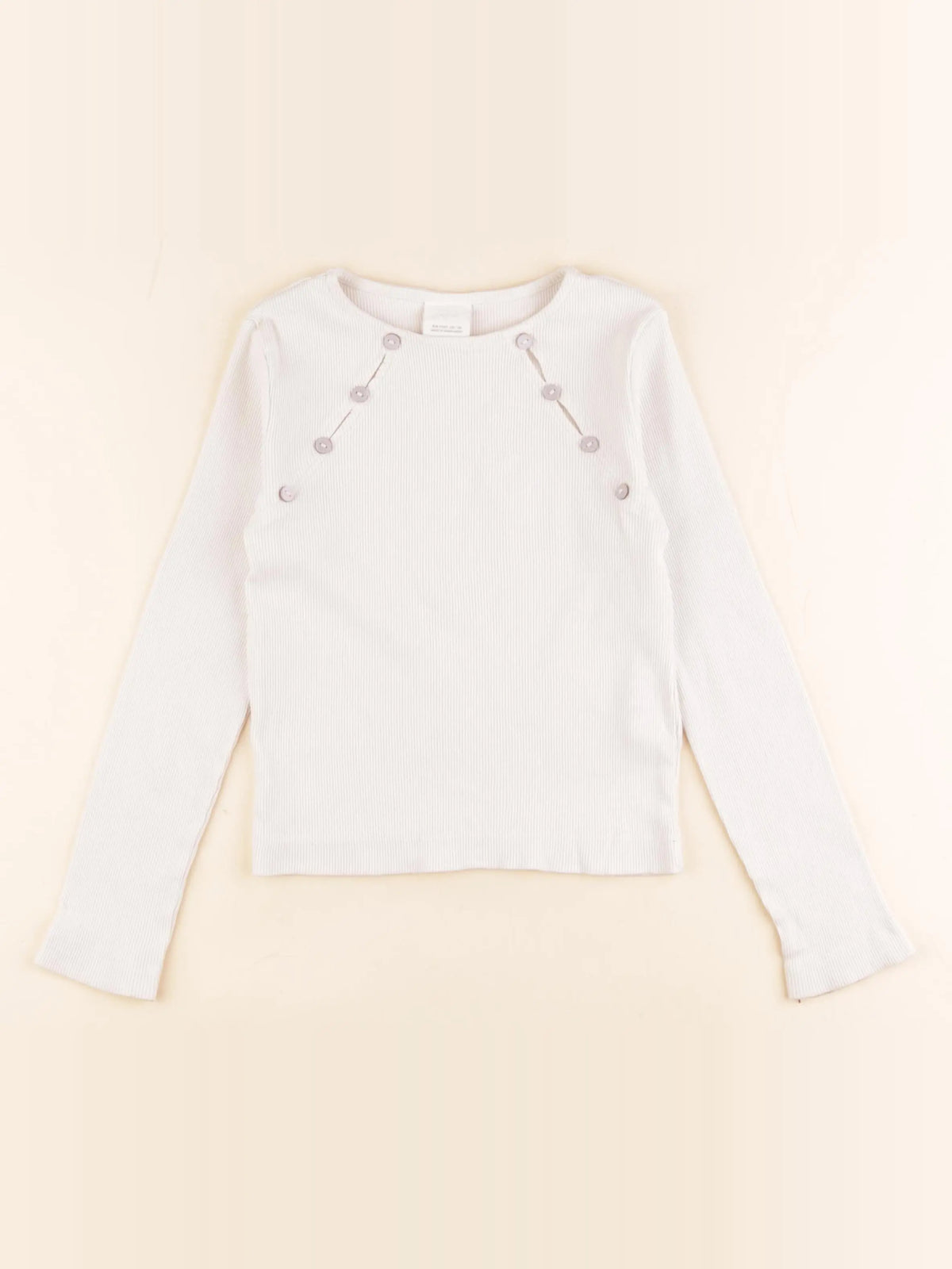 Zara - tee-shirt beige - 8/9 ans