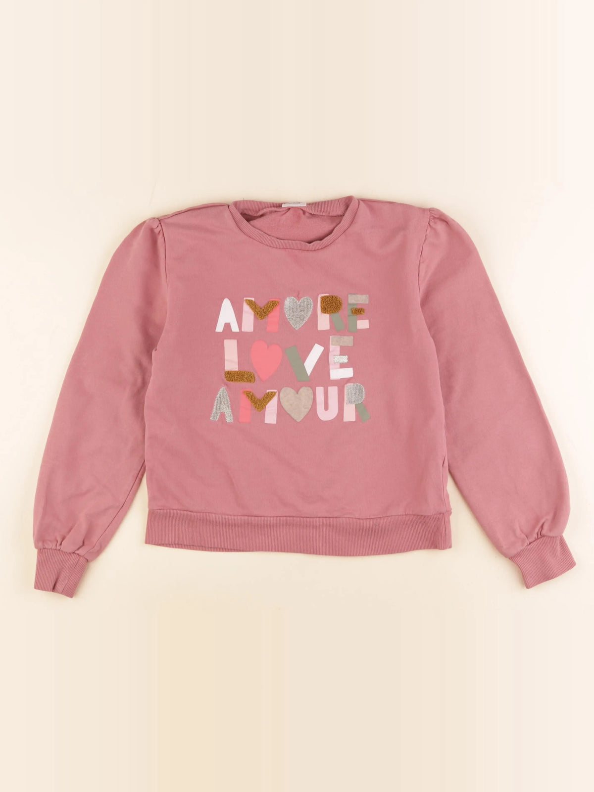 Tape à l'oeil - sweat rose - 10 ans