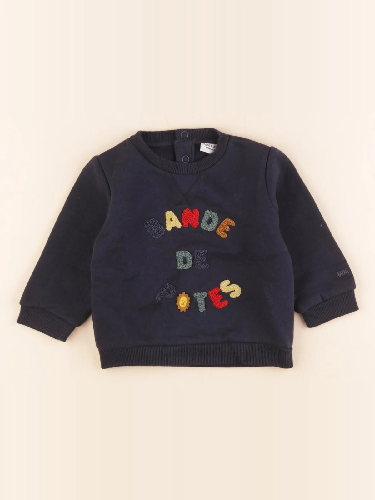 Tape à l'oeil - sweat bleu - 12 mois