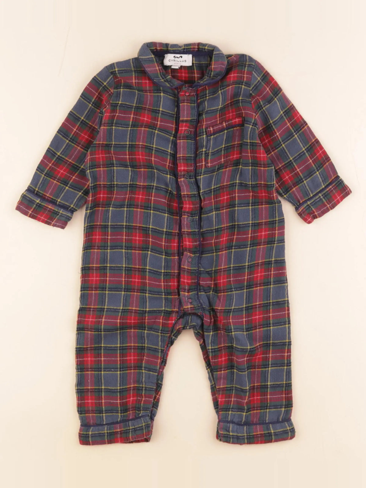 Cyrillus - pyjama coton multicolore - 12 mois