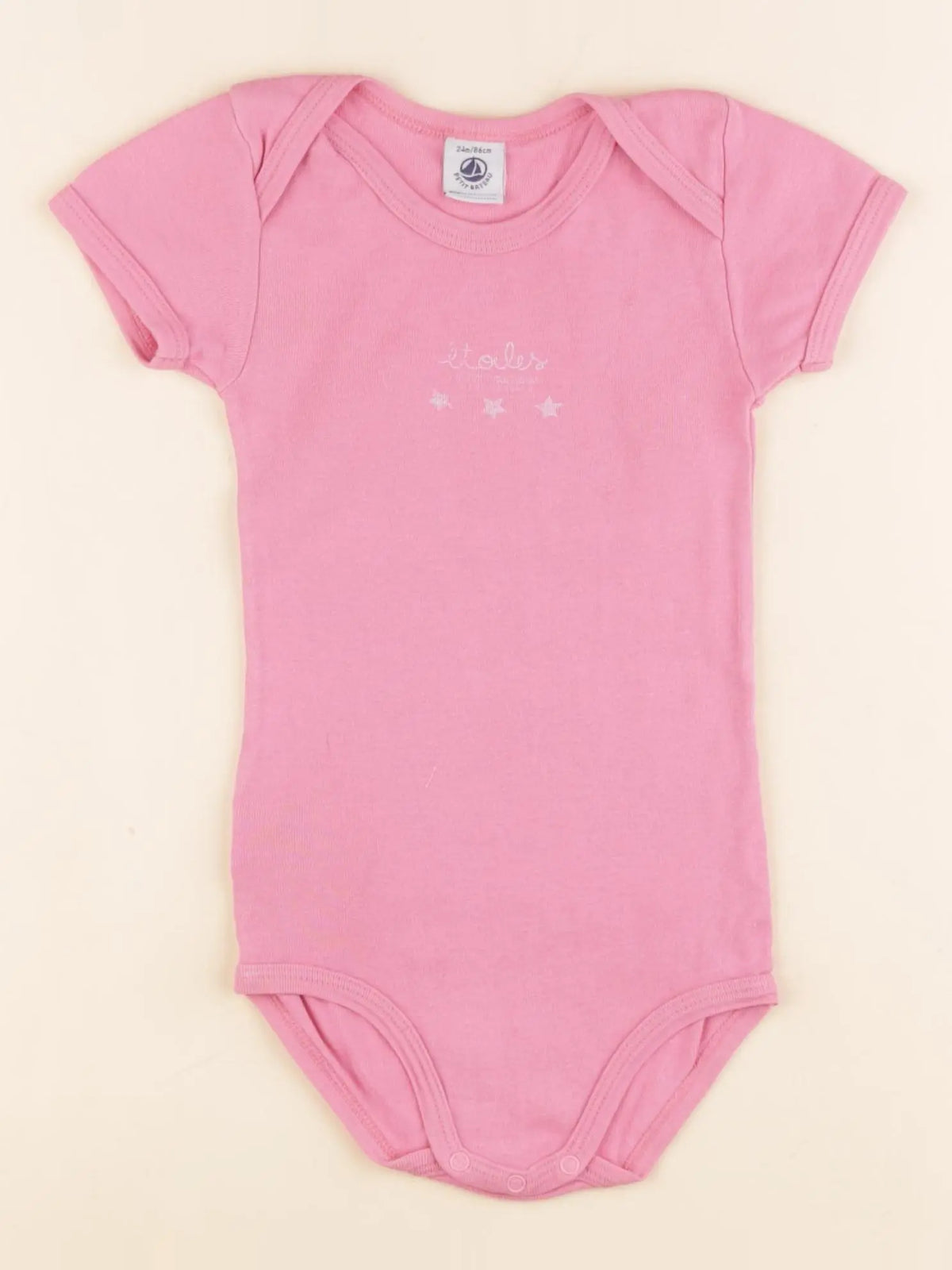 Petit Bateau - body rose - 24 mois