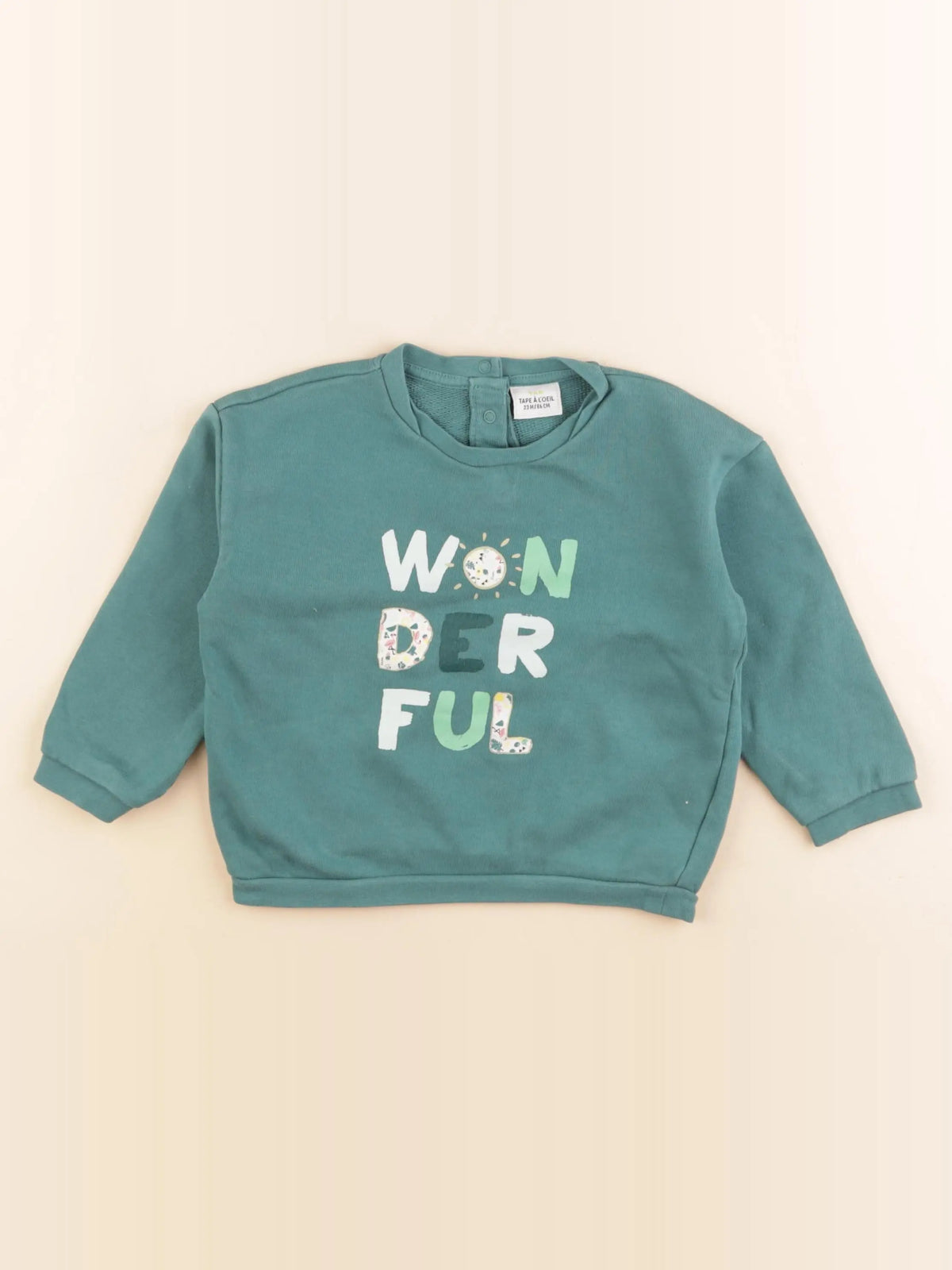 Tape à l'oeil - sweat vert - 24 mois