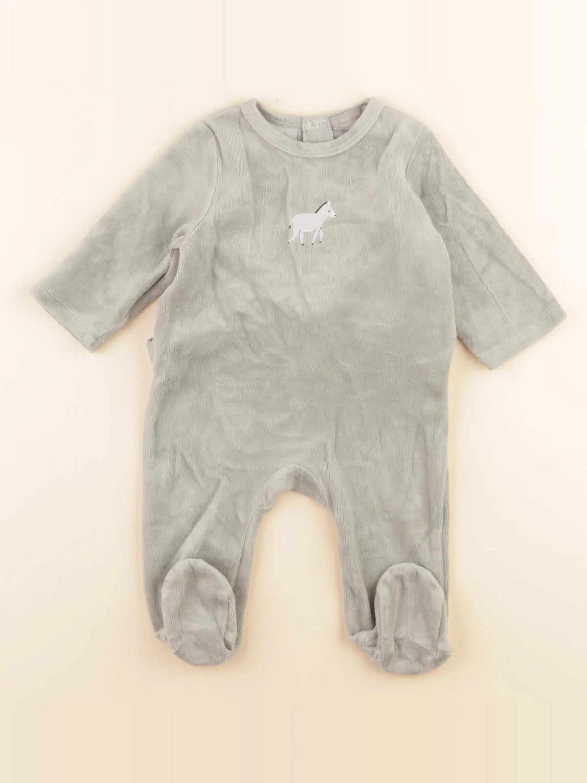 Boutchou - pyjama velours vert - 6 mois