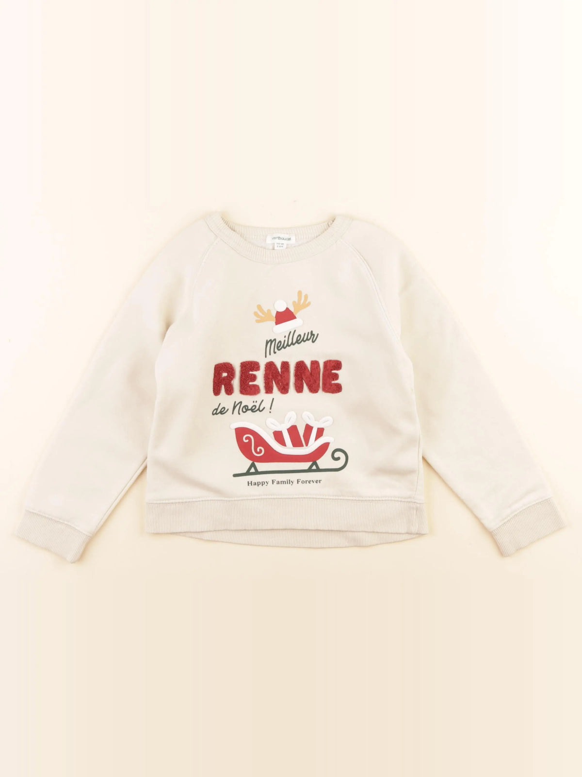 Vertbaudet - sweat multicolore - 5 ans