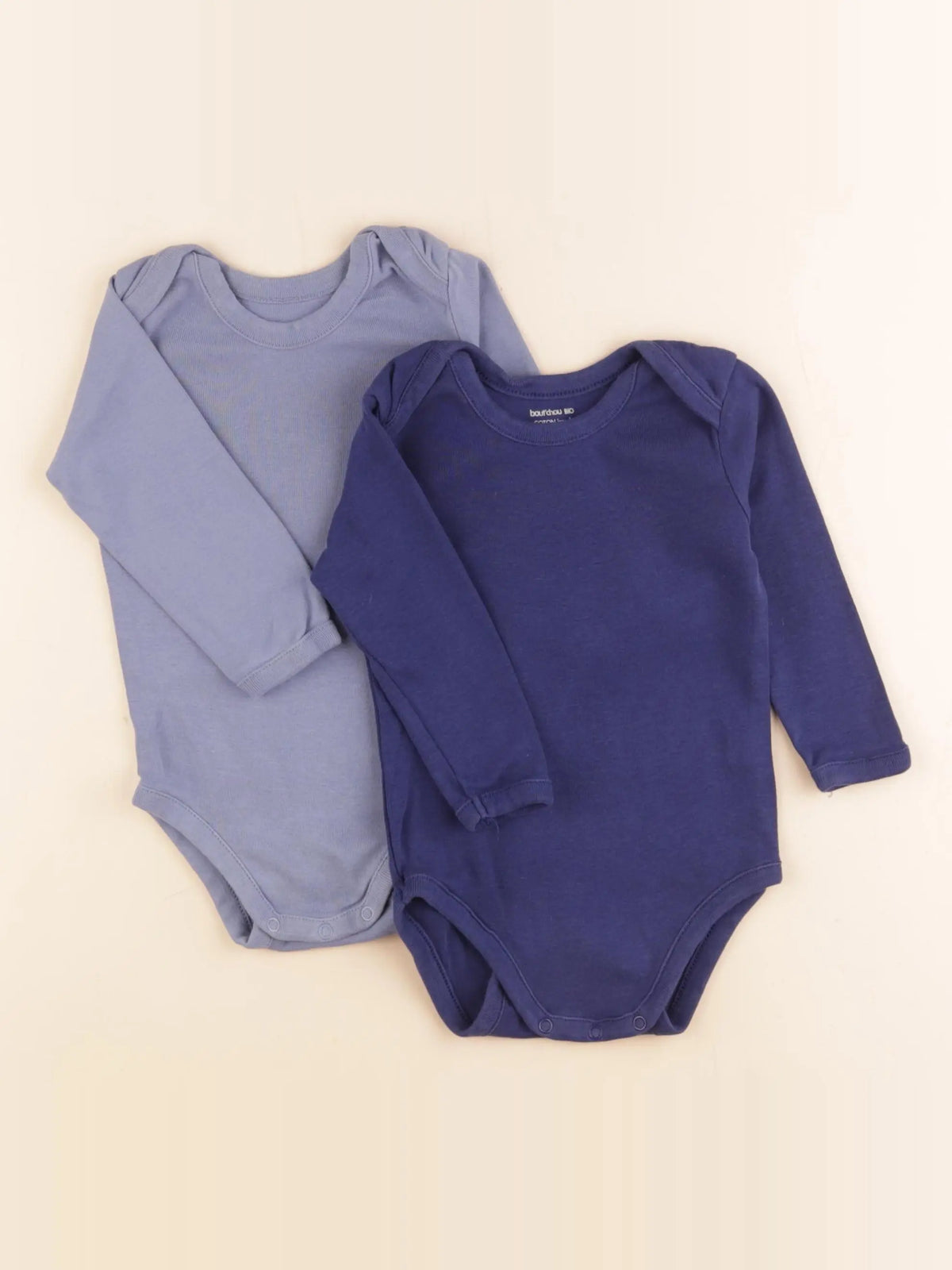 Boutchou - lot de 2 bodies en coton bleu - 18 mois