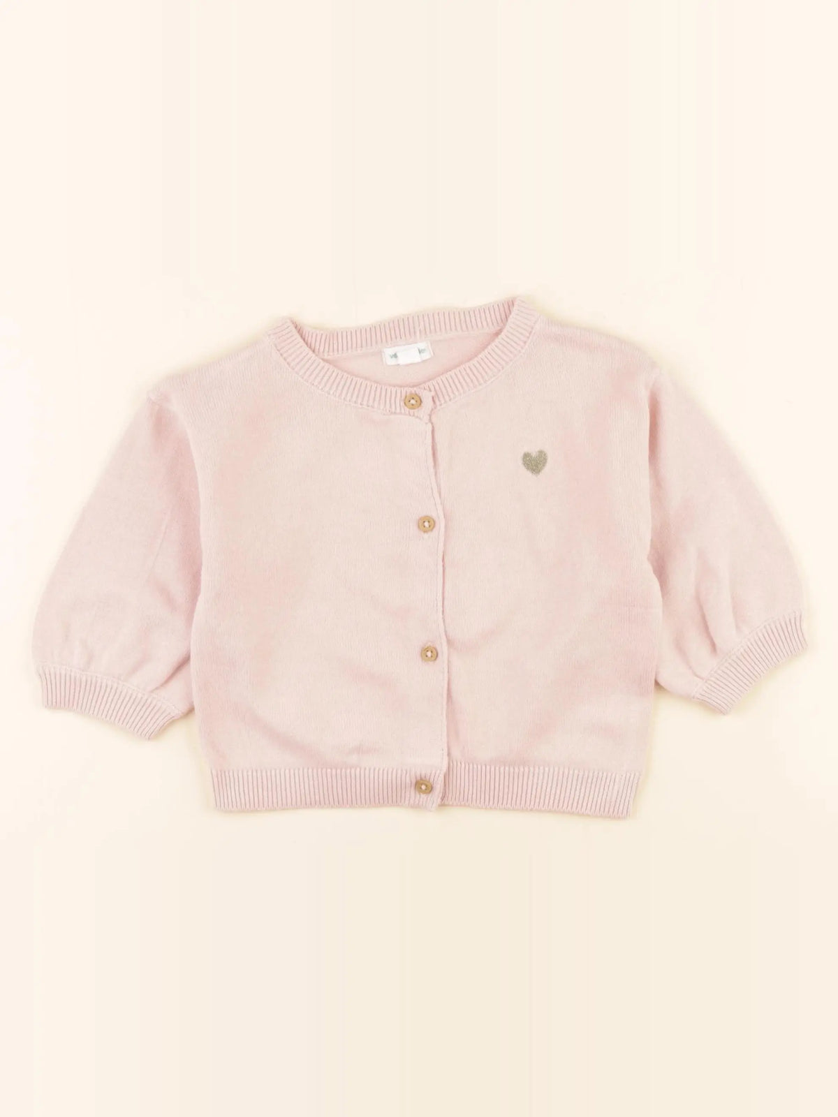 Vertbaudet - gilet rose - 9 mois