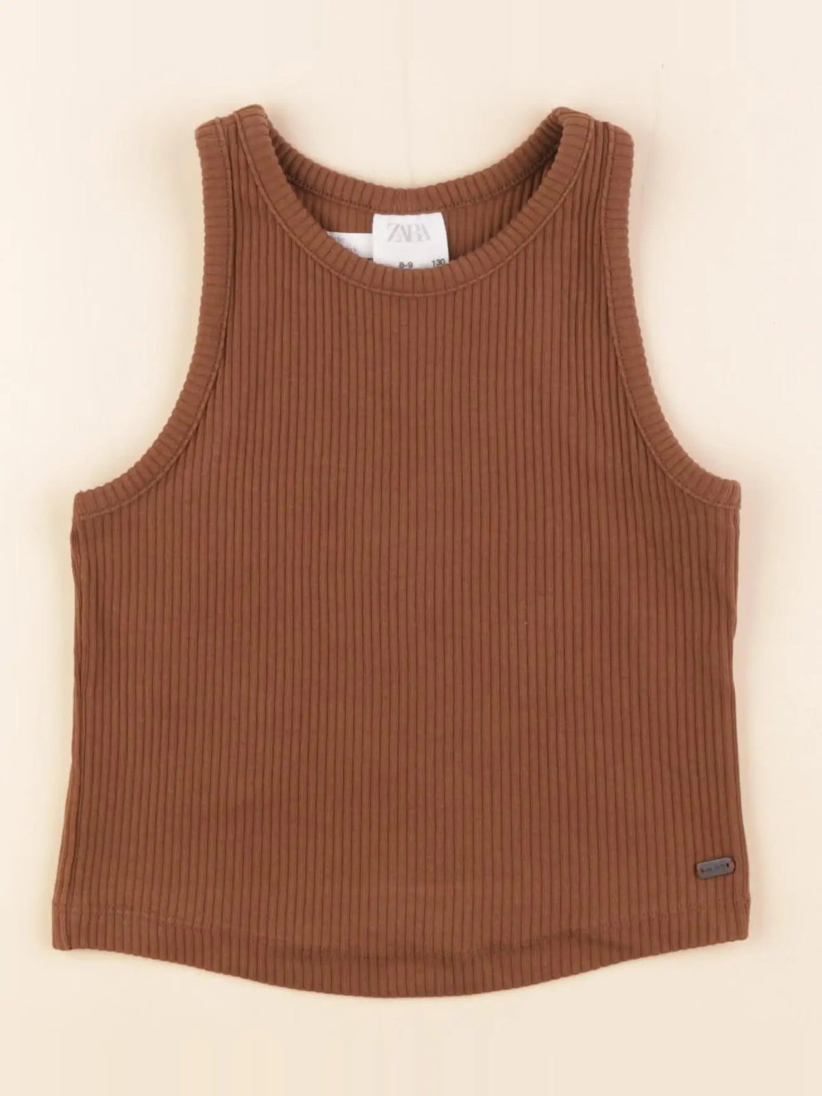 H&M - débardeur marron - 8/9 ans