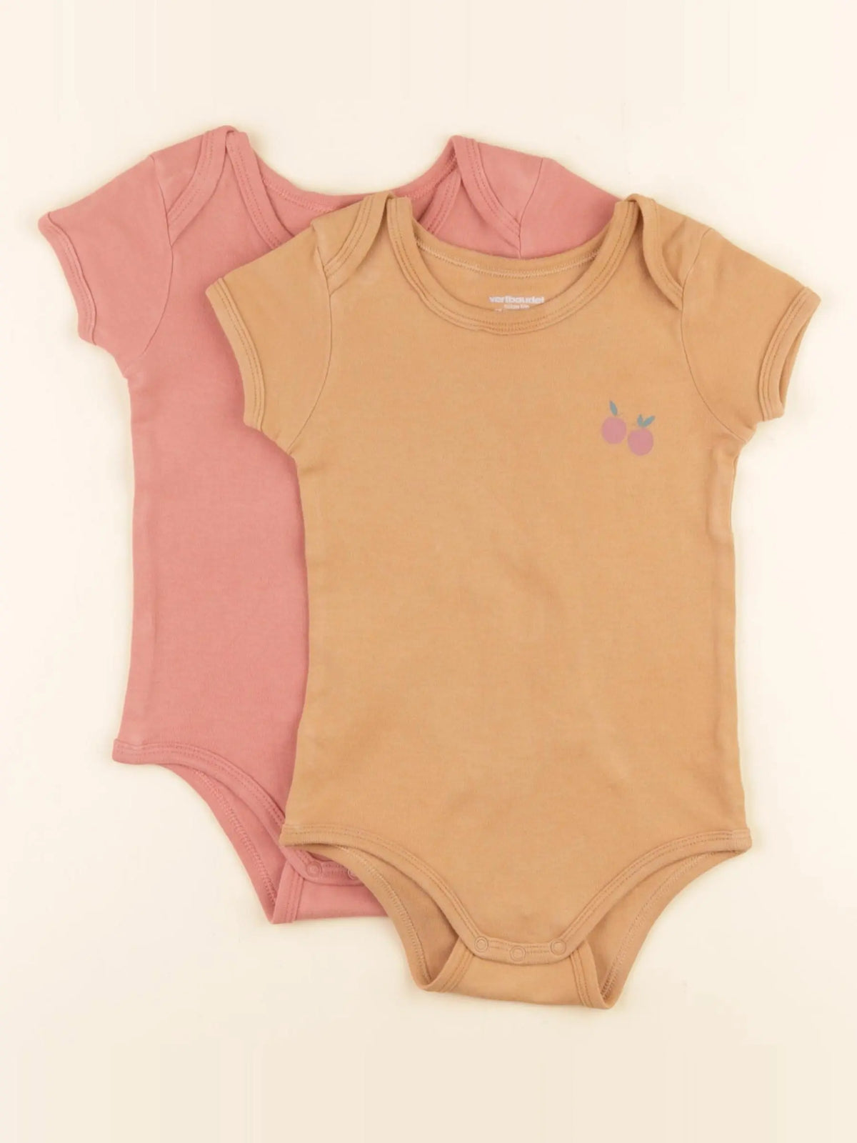 Vertbaudet - lot de 2 bodies en coton multicolore - 18 mois