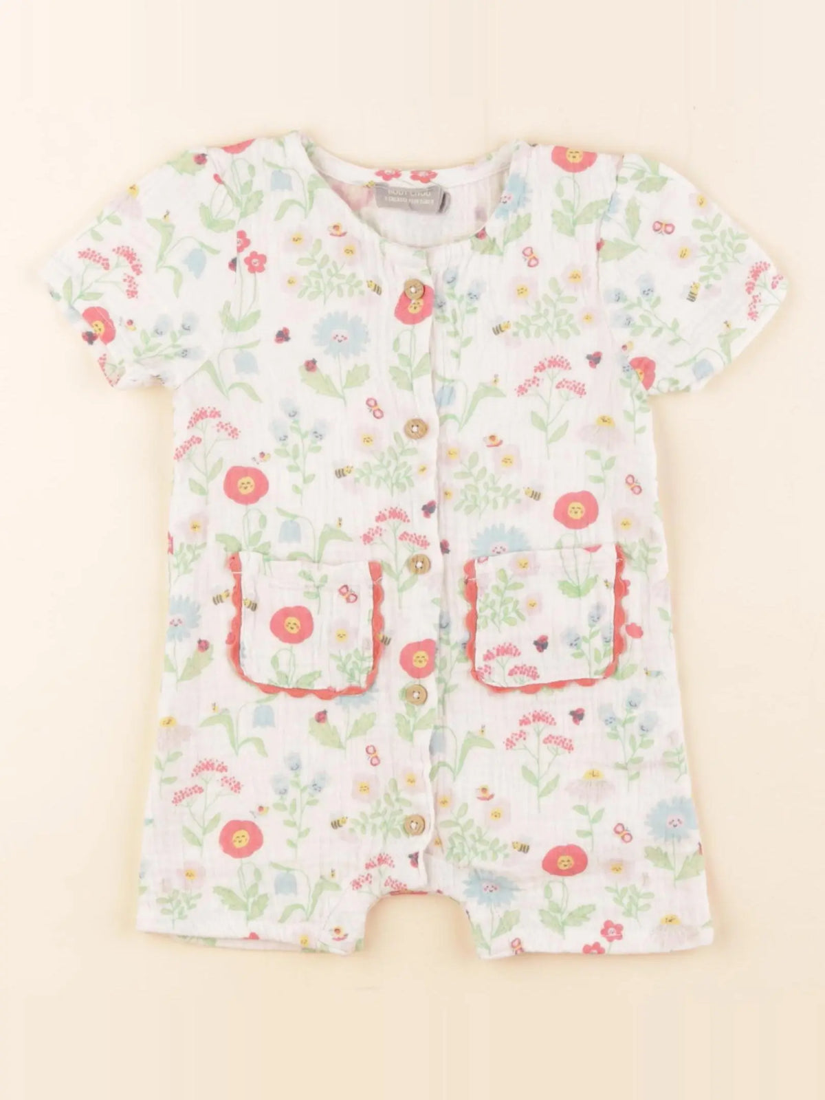 Boutchou - combinaison multicolore - 6 mois