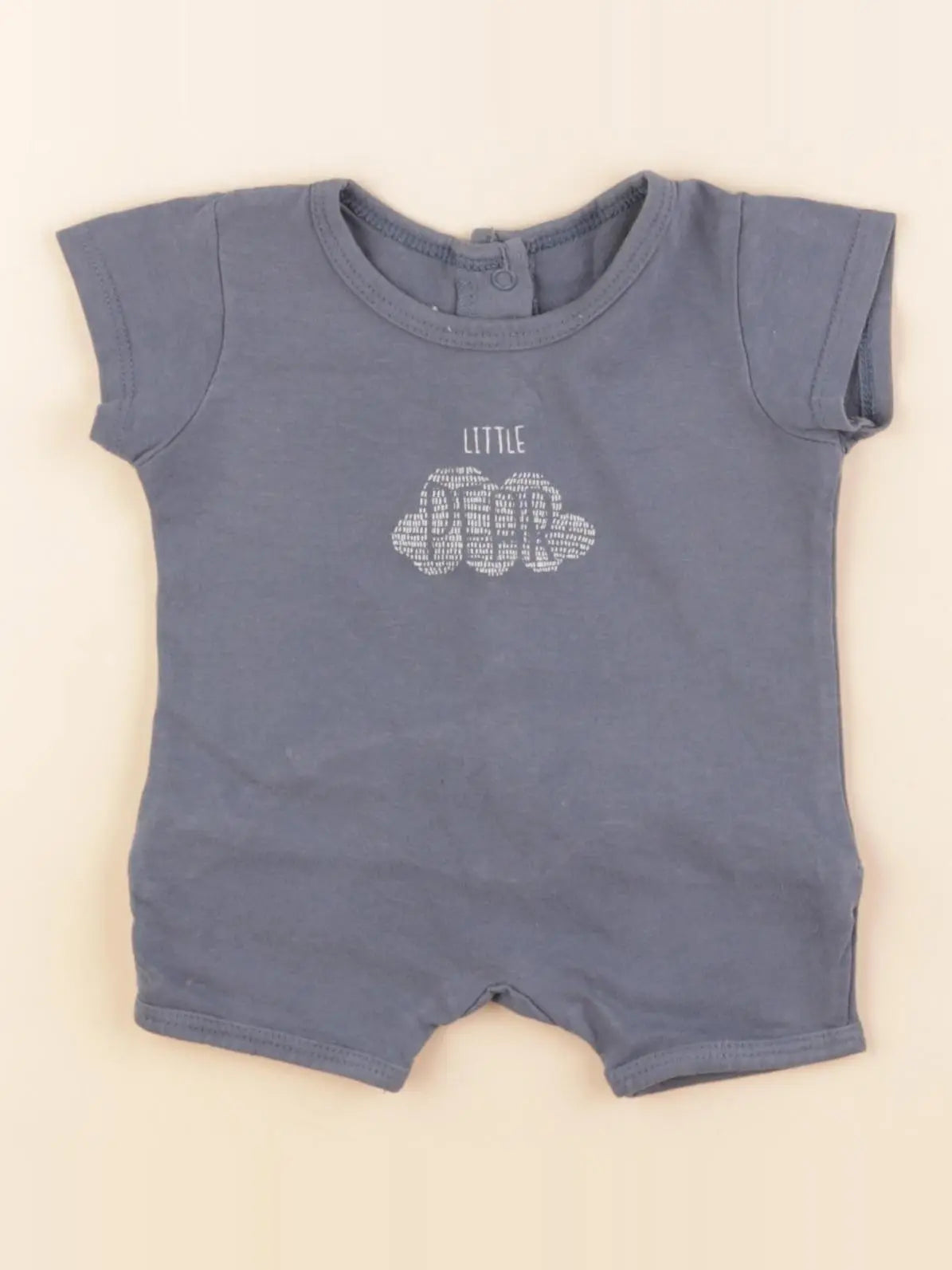 Vertbaudet - pyjama coton bleu - 1 mois
