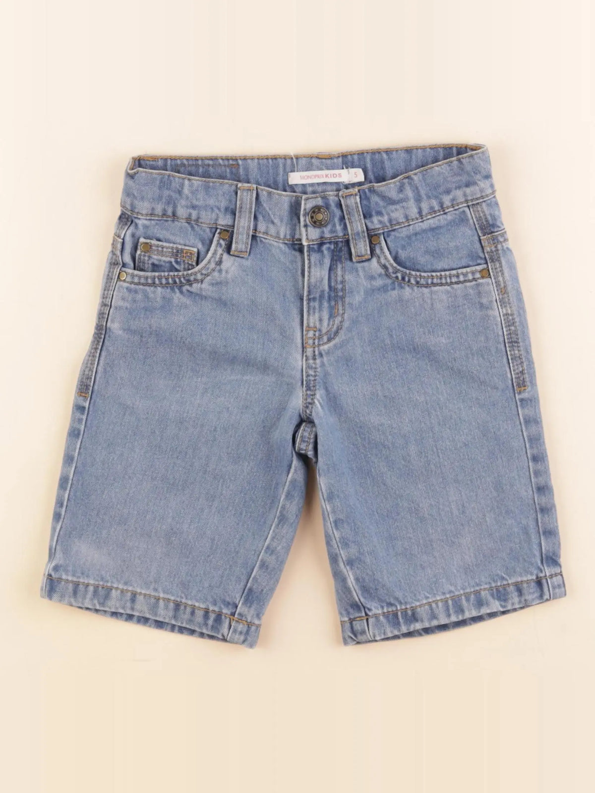 Monoprix - short bleu - 5 ans