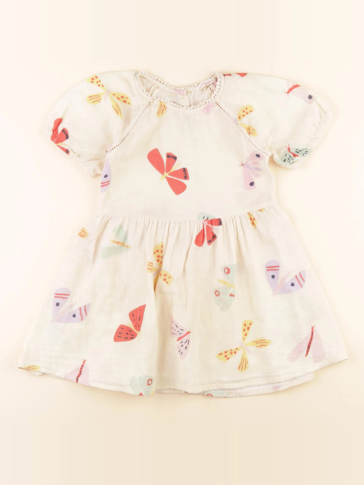 Monoprix - robe beige - 4 ans
