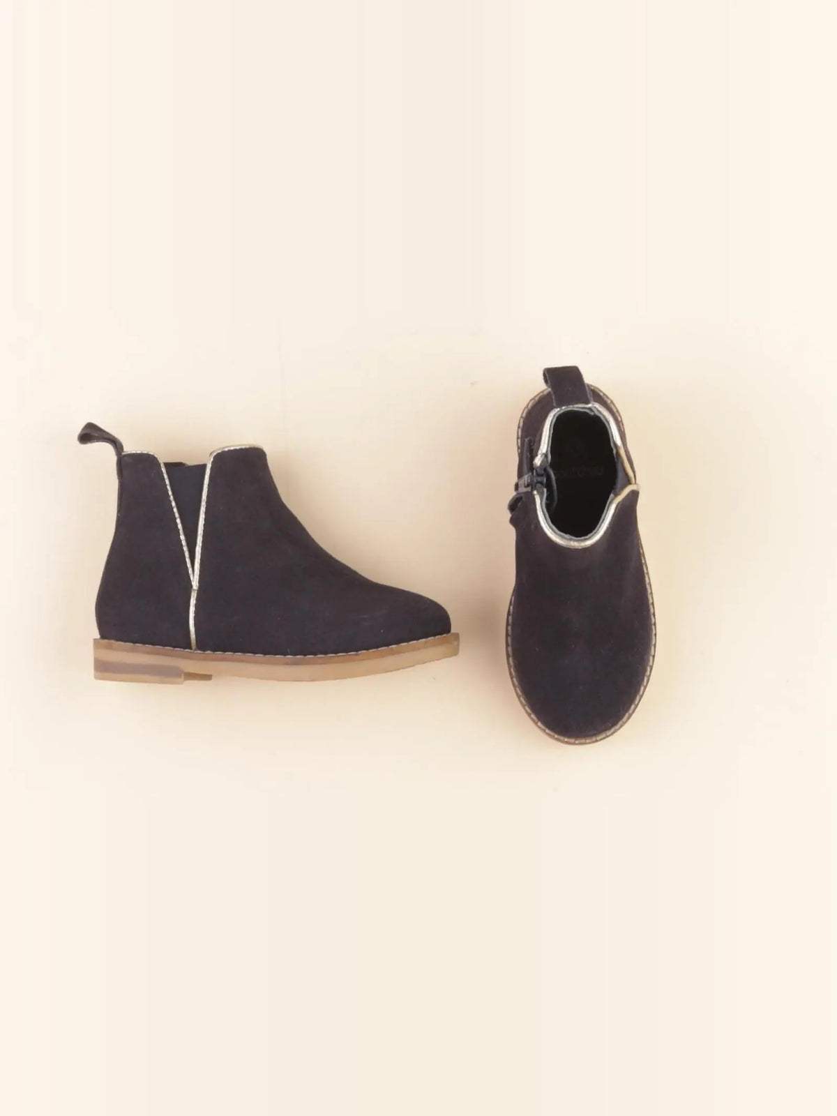 Boutchou - bottillons bleu, or - pointure 24