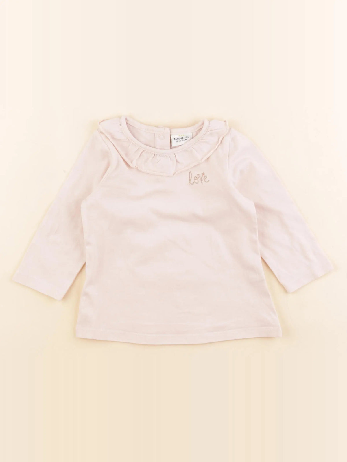 Tape à l'oeil - tee-shirt or, rose - 12 mois