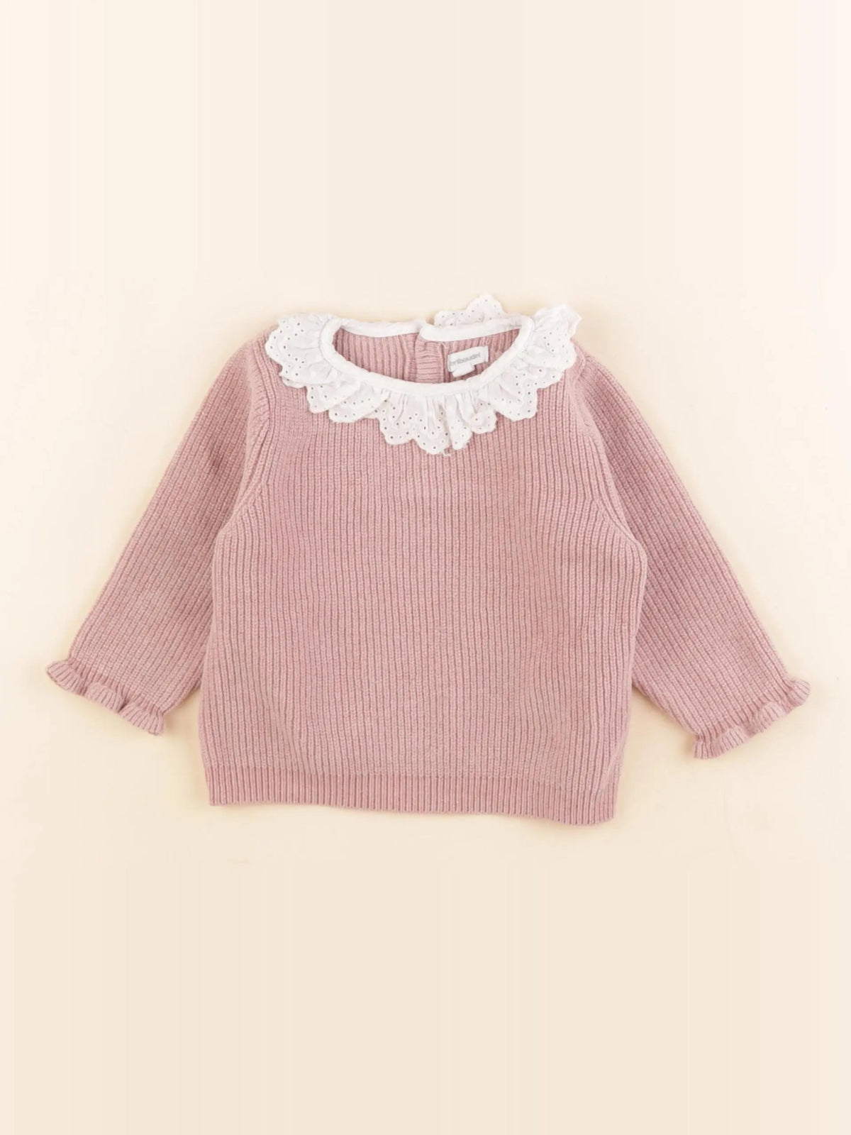 Vertbaudet - pull rose - 9 mois