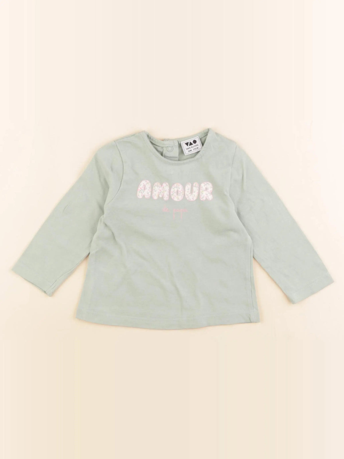Tape à l'oeil - tee-shirt vert - 12 mois