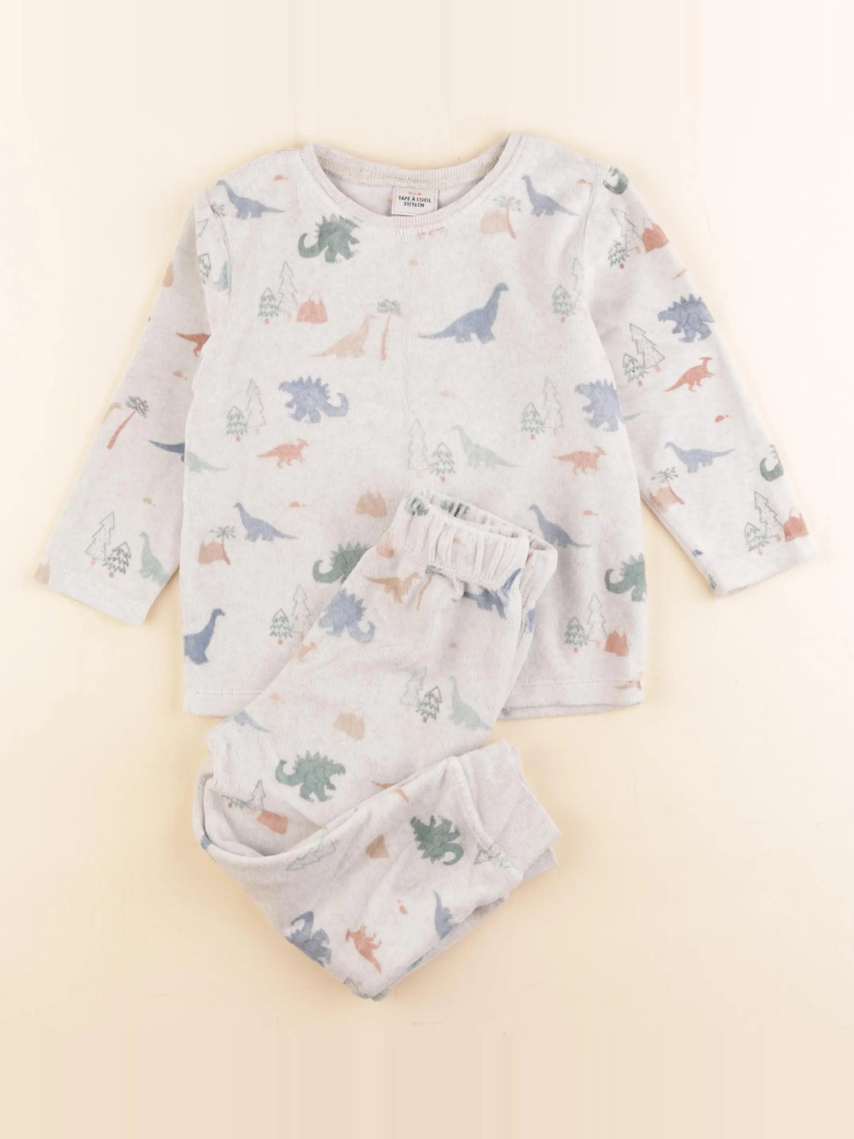 Tape à l'oeil - pyjama velours gris - 3 ans