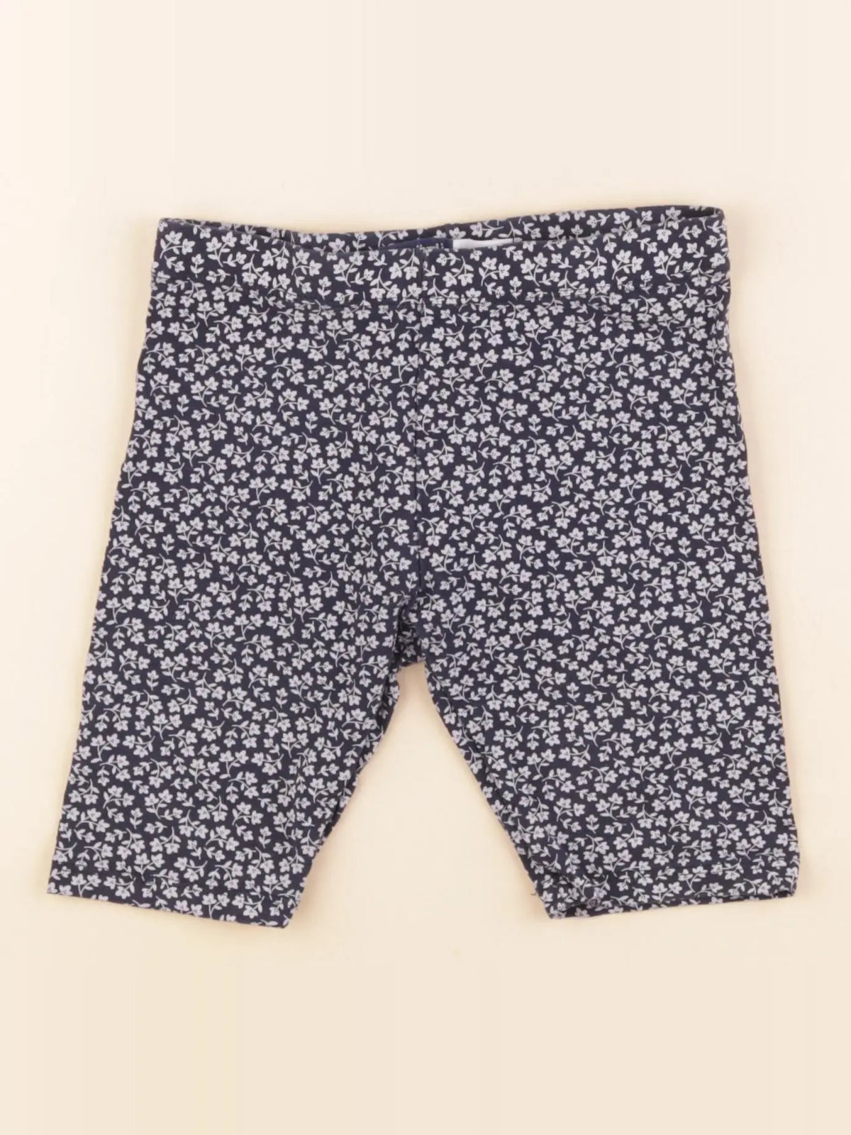 Okaidi - legging court bleu, blanc - 7 ans