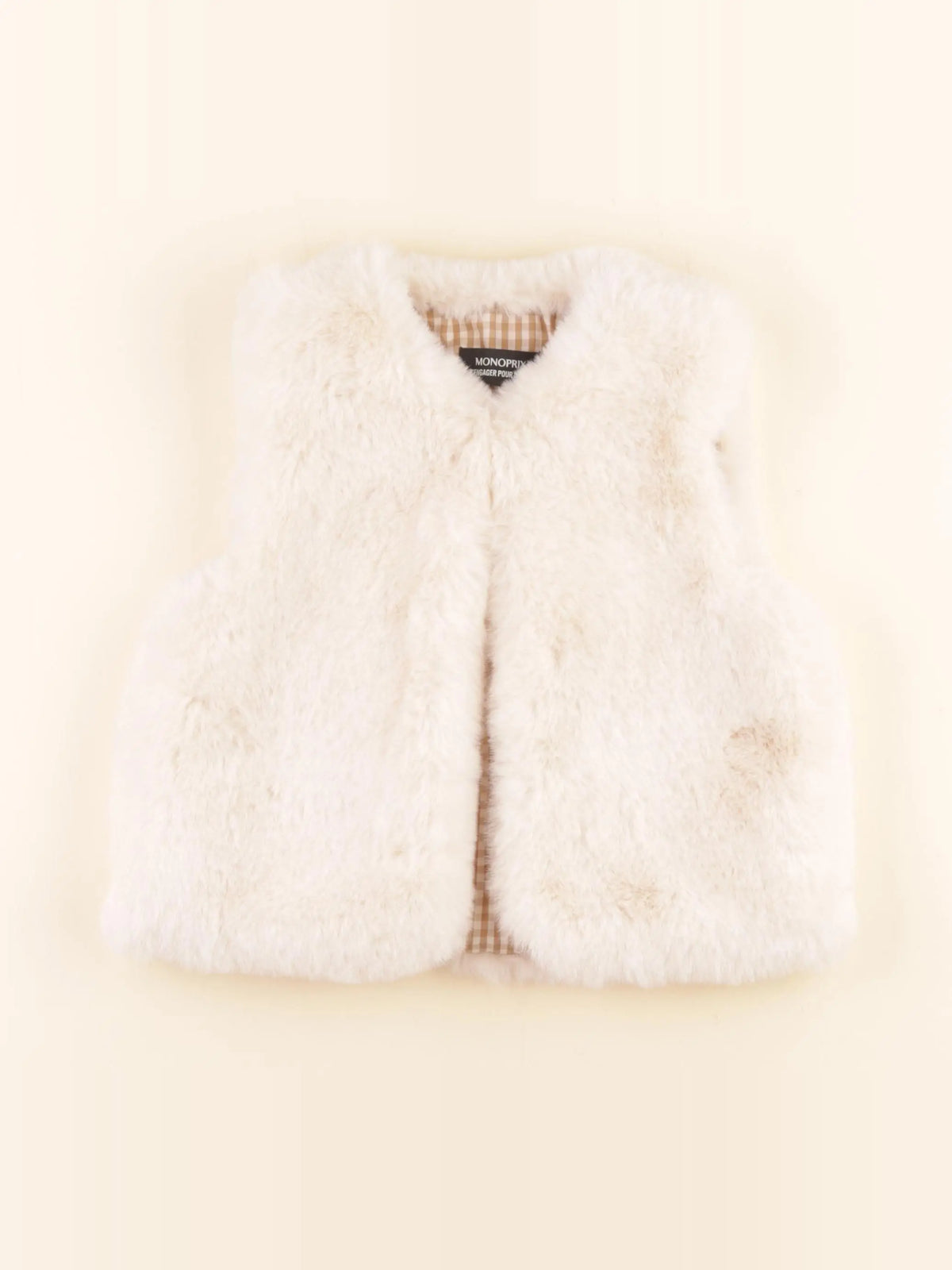 Monoprix - gilet beige - 6 ans