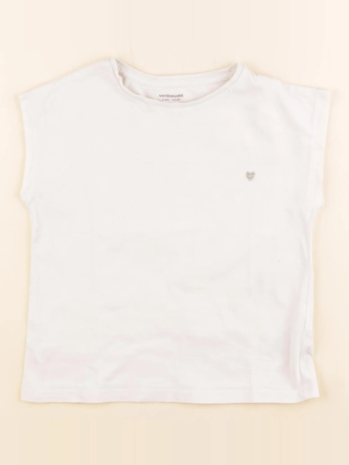 Vertbaudet - tee-shirt beige - 5 ans