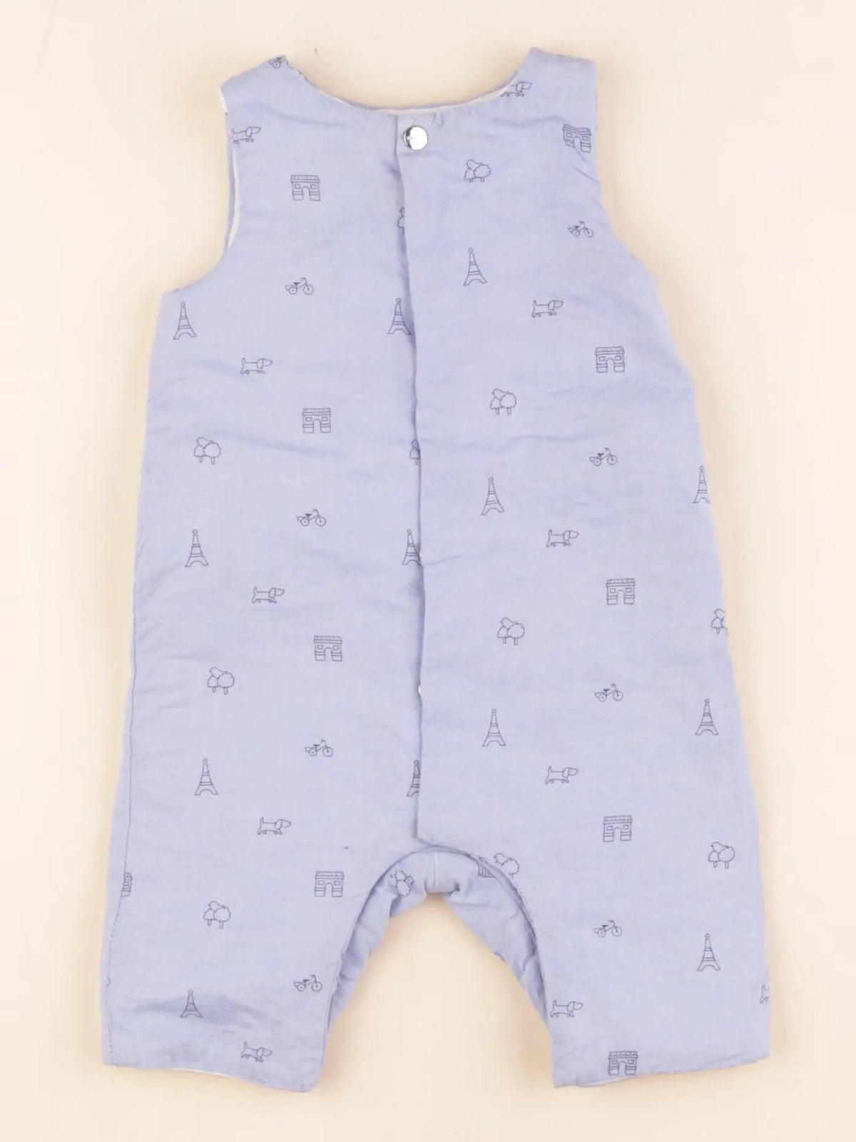 Jacadi - combinaison doublé bleu - 3 mois
