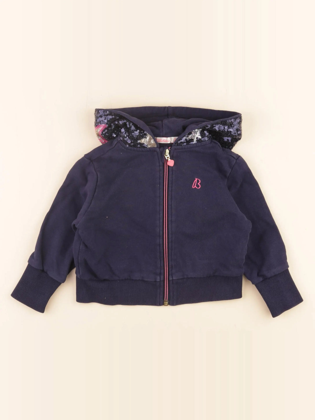 Billie Blush - sweat bleu - 2 ans