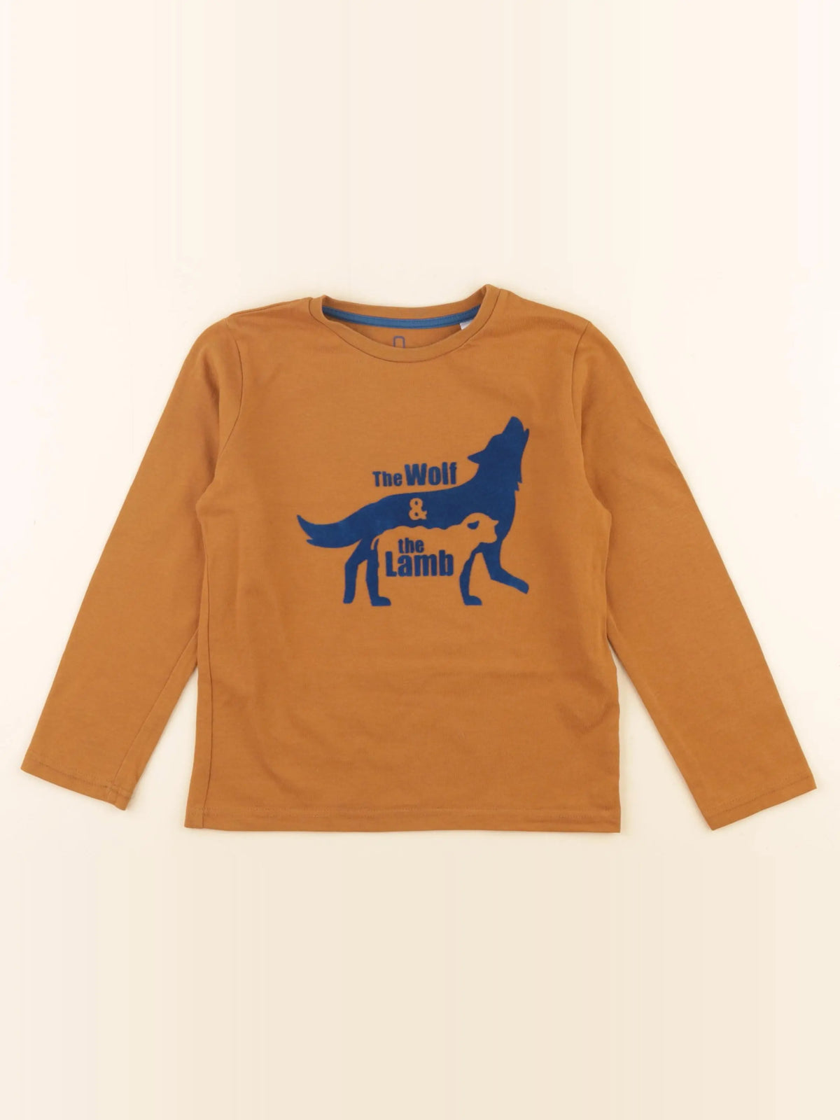 Okaidi - tee-shirt marron, bleu - 5 ans
