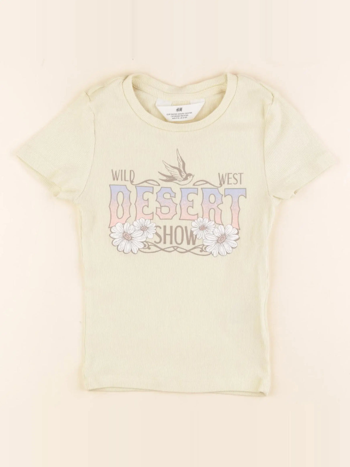 H&M - tee-shirt jaune - 8/10 ans